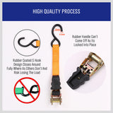 NNEDSZ 4Pc Ratchet Tie Down Strap Set 25mm x 5m Heavy Duty 500kg Capacity Commercial