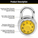 NNEDSZ Lock Dial Combination Lock Gym Sports Locker Toolbox Case School Portable Au
