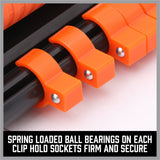 NNEDSZ 3Pc Socket Rails 66 Socket Holder Space Organiser Garage Rack 1/4" 3/8" 1/2"