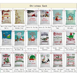 NNEDSZ 50x70cm Canvas Hessian Christmas Santa Sack Xmas Stocking Reindeer Kids Gift Bag, 50x80cm Hessian - Merry Christmas