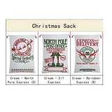 NNEDSZ 50x70cm Canvas Hessian Christmas Santa Sack Xmas Stocking Reindeer Kids Gift Bag, 50x80cm Hessian - Merry Christmas