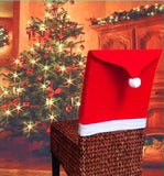 NNEDSZ Christmas Chair Covers Tablecloth Runner Decoration Xmas Dinner Party Santa Gift, 8x Chair Covers