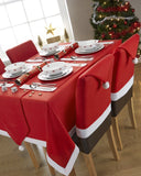 NNEDSZ Christmas Chair Covers Tablecloth Runner Decoration Xmas Dinner Party Santa Gift, 10x Chair Covers