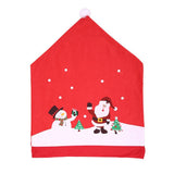 NNEDSZ 6-10x Christmas Santa Hat Chair Covers Table Cloth Dinner Home Décor Ornaments, 10PCS Chair Covers