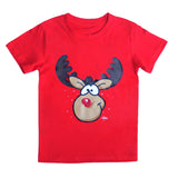 NNEDSZ New Funny Adult Xmas Christmas T Shirt Tee Mens Womens 100% Cotton Jolly Ugly, Reindeer (Red), 3XL