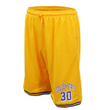 NNEDSZ Men's Basketball Sports Shorts Gym Jogging Swim Board Boxing Sweat Casual Pants, Yellow - Los Angeles 24, L