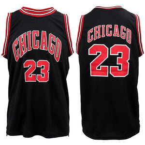 NNEDSZ New Men's Basketball Jersey Sports T Shirt Tee Vest Tops Gym Chicago Los Angeles, Black - Chicago 23, S