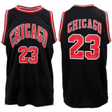 NNEDSZ New Men's Basketball Jersey Sports T Shirt Tee Vest Tops Gym Chicago Los Angeles, Black - Chicago 23, S