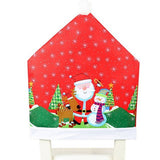 NNEDSZ 10x Christmas Chair Covers Dinner Table Santa Hat Snowman Home Décor Ornaments, Santa (10 Chair Covers)
