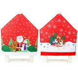 NNEDSZ 10x Christmas Chair Covers Dinner Table Santa Hat Snowman Home Décor Ornaments, Santa (10 Chair Covers)