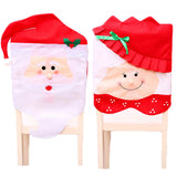 NNEDSZ 6x Christmas Cute Lady Santa Hat Chair Covers Dinner Home Décor Ornaments Gift, Mr Santa
