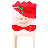 NNEDSZ 6x Christmas Cute Lady Santa Hat Chair Covers Dinner Home Décor Ornaments Gift, Mrs Santa