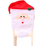 NNEDSZ 6x Christmas Cute Lady Santa Hat Chair Covers Dinner Home Décor Ornaments Gift, Mrs Santa