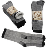 NNEDSZ 6 Pairs Wool Thick Double Cushion Heavy Duty Socks Tradie Warm Thermal, 6-11