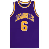 NNEDSZ New Men's Basketball Jersey Sports T Shirt Tee Vest Tops Gym Chicago Los Angeles, Purple - Los Angeles 6, M