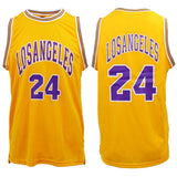 NNEDSZ New Men's Basketball Jersey Sports T Shirt Tee Vest Tops Gym Chicago Los Angeles, Purple - Los Angeles 6, L