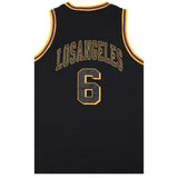NNEDSZ Kid's Basketball Jersey Tank Boys Sports T Shirt Tee Singlet Tops Los Angeles, Black - Los Angeles 6, 6