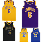 NNEDSZ Kid's Basketball Jersey Tank Boys Sports T Shirt Tee Singlet Tops Los Angeles, Yellow - Los Angeles 6, 6