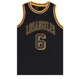 NNEDSZ Kid's Basketball Jersey Tank Boys Sports T Shirt Tee Singlet Tops Los Angeles, Yellow - Los Angeles 6, 8