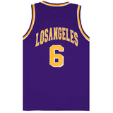 NNEDSZ Kid's Basketball Jersey Tank Boys Sports T Shirt Tee Singlet Tops Los Angeles, Purple - Los Angeles 6, 10