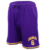NNEDSZ Men's Basketball Sports Shorts Gym Jogging Swim Board Boxing Sweat Casual Pants, Purple - Los Angeles 6, XL