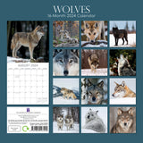 NNEDSZ Wolves - 2024 Square Wall Calendar Pets Animals 16 Months Christmas Planner Gift