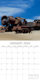 NNEDSZ Abandoned 2024 Square Wall Calendar 16 Month Art Planner Christmas New Year Gift