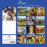 NNEDSZ Degas - 2024 Square Wall Calendar 16 Months Arts Planner Christmas New Year Gift