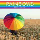 NNEDSZ Rainbows 2024 Square Wall Calendar 16 Month Arts Planner Christmas New Year Gift
