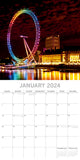 NNEDSZ Rainbows 2024 Square Wall Calendar 16 Month Arts Planner Christmas New Year Gift