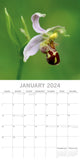 NNEDSZ Orchids 2024 Square Wall Calendar 16Month Floral Planner Christmas New Year Gift