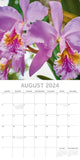 NNEDSZ Orchids 2024 Square Wall Calendar 16Month Floral Planner Christmas New Year Gift
