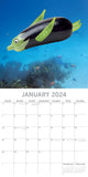 NNEDSZ Sea Food - 2024 Square Wall Calendar 16 Months Planner Christmas New Year Gift