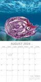 NNEDSZ Sea Food - 2024 Square Wall Calendar 16 Months Planner Christmas New Year Gift