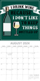 NNEDSZ Wine Signs - 2024 Square Wall Calendar 16 Months Planner Christmas New Year Gift