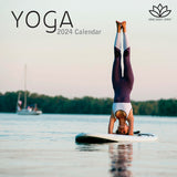 NNEDSZ Yoga 2024 Square Wall Calendar 16 Months Premium Planner Christmas New Year Gift