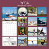 NNEDSZ Yoga 2024 Square Wall Calendar 16 Months Premium Planner Christmas New Year Gift