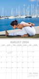 NNEDSZ Yoga 2024 Square Wall Calendar 16 Months Premium Planner Christmas New Year Gift