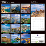 NNEDSZ Mediterranean 2024 Square Wall Calendar 16 Month Planner Christmas New Year Gift
