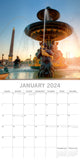 NNEDSZ Paris 2024 Square Wall Calendar 16 Month Premium Planner Christmas New Year Gift