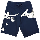 NNEDSZ Men's Adult Board Shorts Day Kangaroo Down Under Souvenir Beach Wear, Navy/Yellow, 2XL