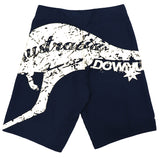 NNEDSZ Men's Adult Board Shorts Day Kangaroo Down Under Souvenir Beach Wear, Navy/Yellow, 2XL
