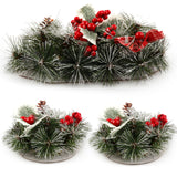 NNEDSZ Christmas Floral Table Arrangements Red Berries Pine Cones Flowers Decorations, Large