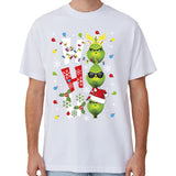 NNEDSZ 100% Cotton Christmas T-shirt Adult Unisex Tee Tops Funny Santa Party Custume, Shrek (White), 3XL