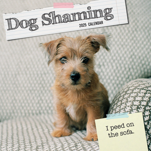 NNEDSZ Dog Shaming 2025 Square Wall Calendar Pets Animals 16-Month Premium Planner Gift