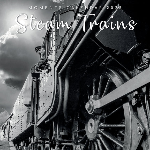NNEDSZ Steam Trains 2025 Square Wall Calendar 16 Months Premium Planner Christmas Gift