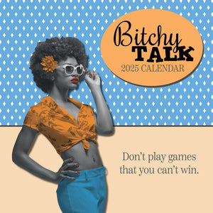 NNEDSZ Bitchy Talk - 2025 Square Wall Calendar 16 Months Premium Planner New Year Gift
