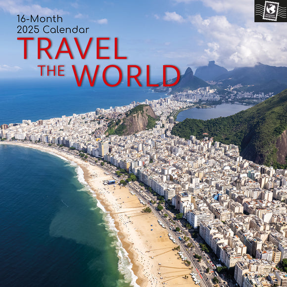 NNEDSZ Travel the World 2025 Square Wall Calendar 16 Months New Year Xmas Planner Gift