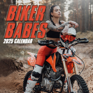 NNEDSZ Biker Babes 2025 Square Wall Calendar 16 Months Christmas New Year Planner Gift