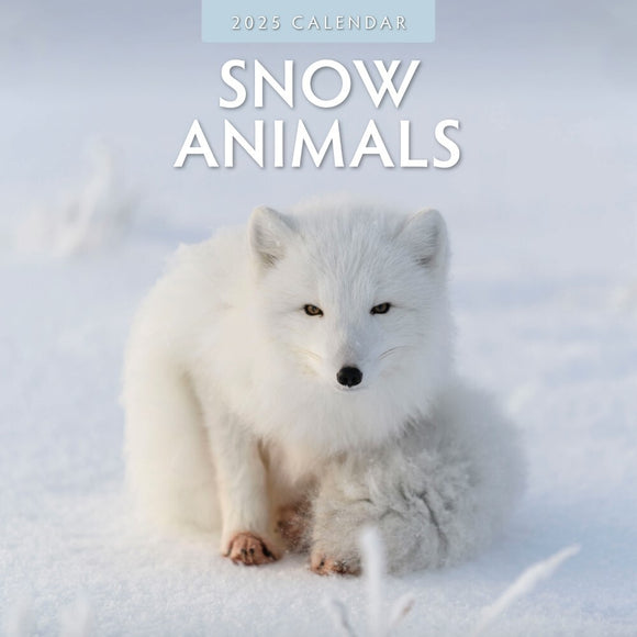 NNEDSZ Snow Animals - 2025 Square Wall Calendar Animals 16 Months Premium Planner Gift